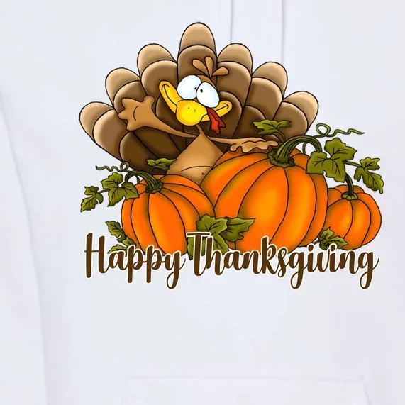 Happy Thanksgiving Pumpkins Fall Autumn Cute Turkey Premium Hoodie