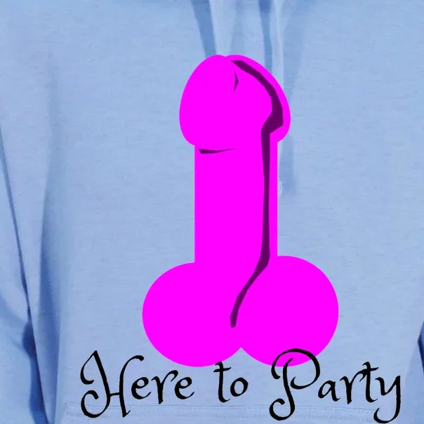 Here To Party Dick Dirty Funny Adult Sex Joke Gift Idea Unisex Surf Hoodie