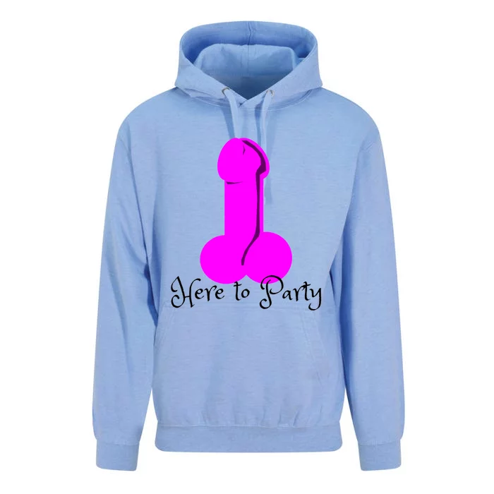 Here To Party Dick Dirty Funny Adult Sex Joke Gift Idea Unisex Surf Hoodie