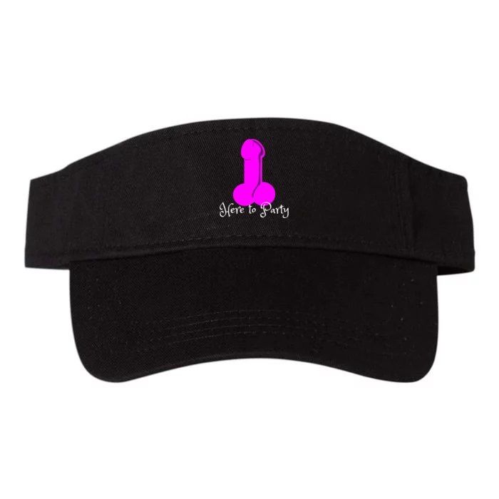 Here To Party Dick Dirty Talk Funny Adult Sex Joke Gift Idea Valucap Bio-Washed Visor