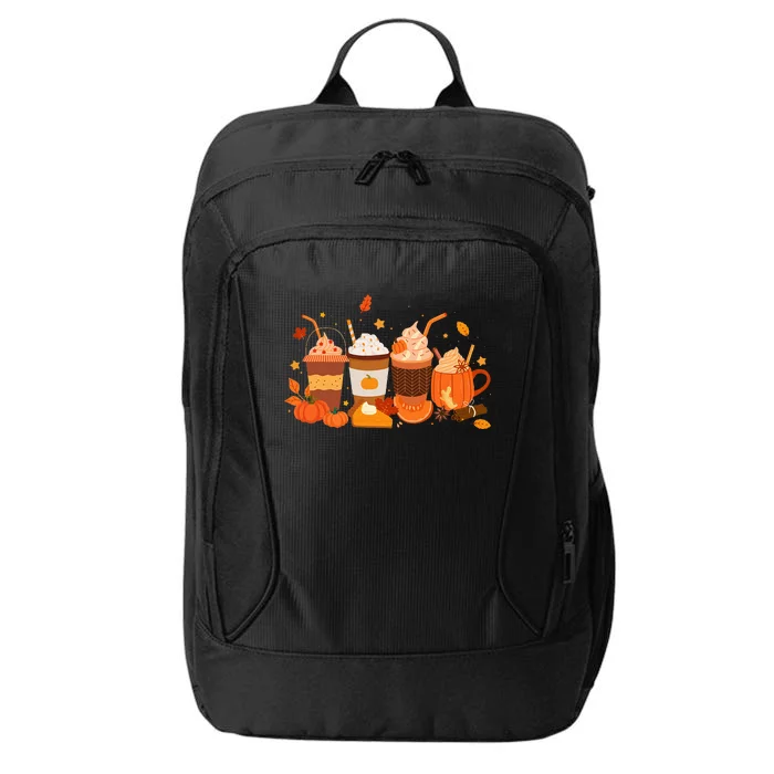 Happy Thanksgiving Pumpkin Spice Latte Coffee Women City Backpack