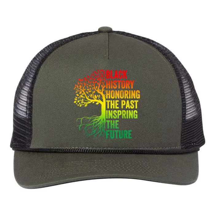 Honoring The Past Inspiring The Future Black History Month Retro Rope Trucker Hat Cap