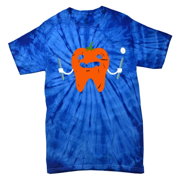 Halloween Tooth Pumpkin Scary Dental Job Dentistry Lover Cute Gift Tie-Dye T-Shirt