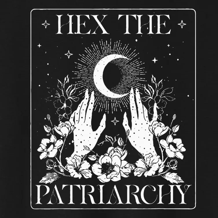 Hex The Patriarchy Halloween Feminist Witch Women's Crop Top Tee