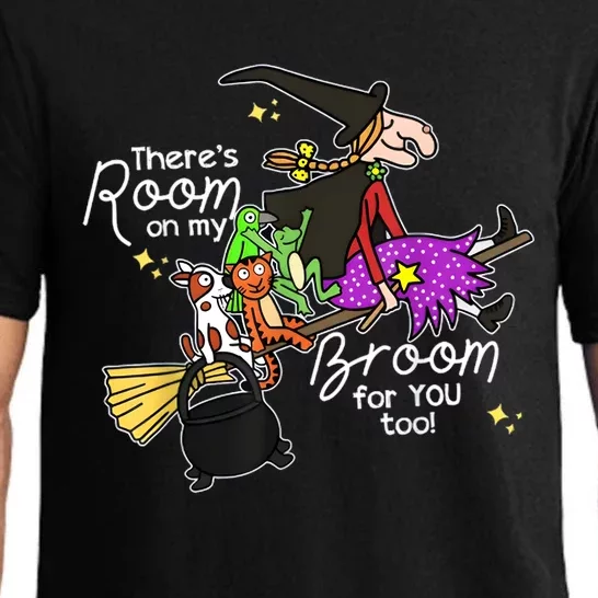 Halloween ThereS Room On My Broom For You Too Teacher Pajama Set