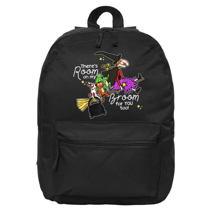 Halloween ThereS Room On My Broom For You Too Teacher 16 in Basic Backpack