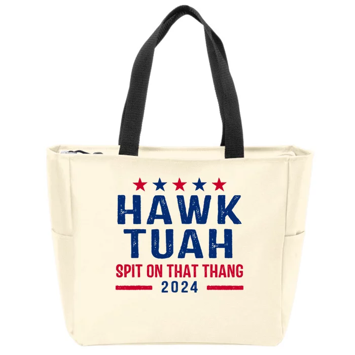 Hawk Tuah Retro 24 Zip Tote Bag