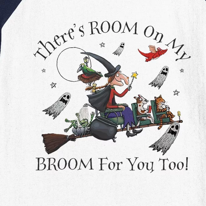 Halloween ThereS Room On My Broom For You Too Teacher Baseball Sleeve Shirt