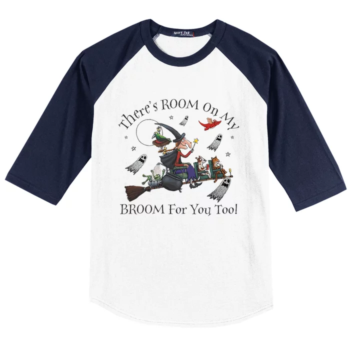 Halloween ThereS Room On My Broom For You Too Teacher Baseball Sleeve Shirt