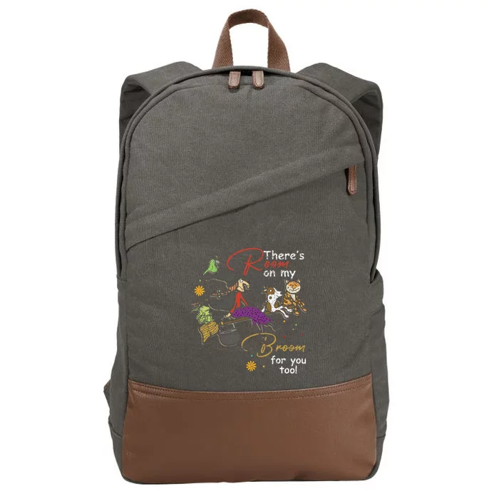 Halloween ThereS Room On My Broom For You Too Teacher Design Cotton Canvas Backpack