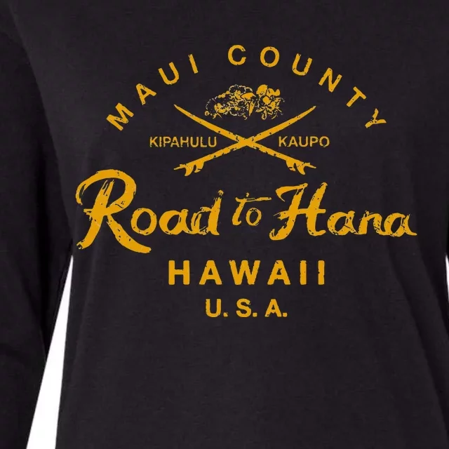 Hawaii The Road To Hana Maui Hawaiian Womens Cotton Relaxed Long Sleeve T-Shirt