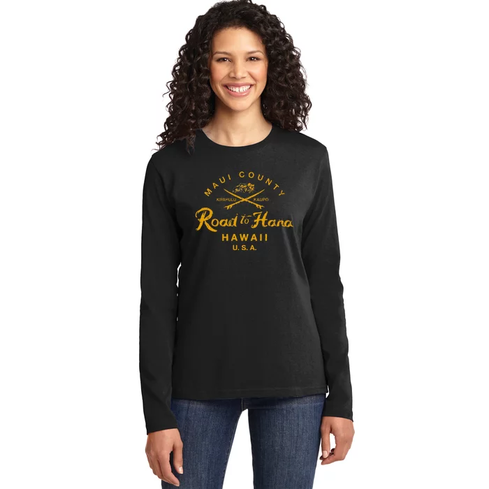 Hawaii The Road To Hana Maui Hawaiian Ladies Long Sleeve Shirt