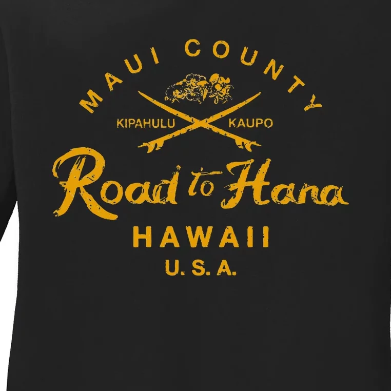 Hawaii The Road To Hana Maui Hawaiian Ladies Long Sleeve Shirt