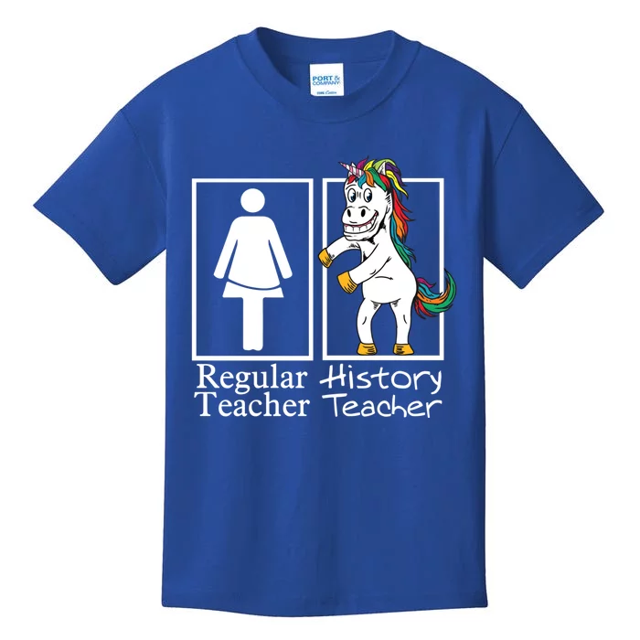 History Teacher Regular Unicorn Team Funny Gift Kids T-Shirt