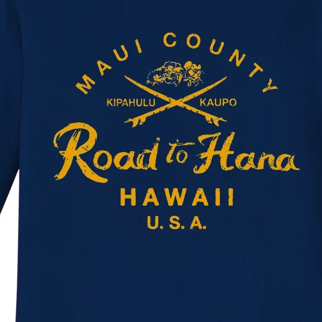 Hawaii The Road To Hana Maui Hawaiian Baby Long Sleeve Bodysuit