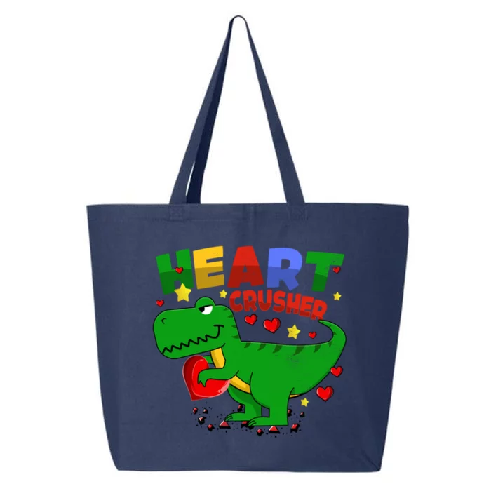 Heart T Rex Crusher Dinosaur Valentines Day Gift 25L Jumbo Tote