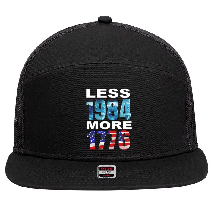 Hirez The Rapper Less 1984 More 1776 7 Panel Mesh Trucker Snapback Hat