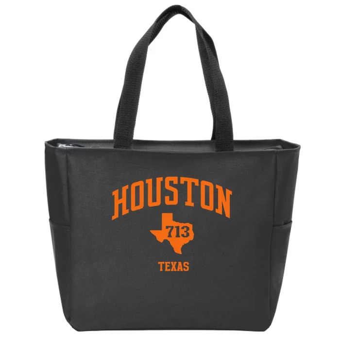 Houston Texas Retro Vintage 713 Htown Zip Tote Bag