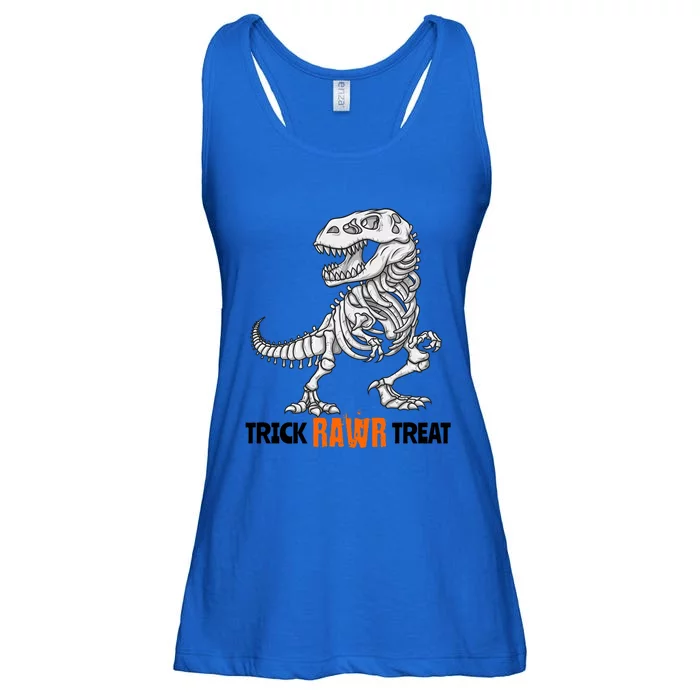 Halloween T Rex Dinosaur Skeleton Trick Rawr Treat Fun Cute Gift Ladies Essential Flowy Tank