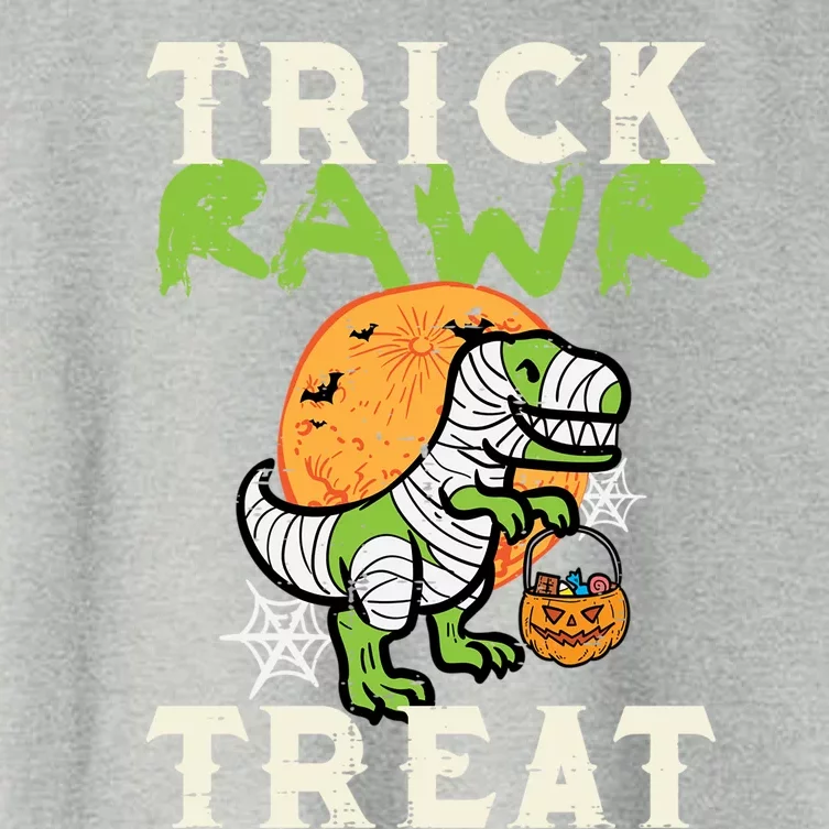 Halloween Trick Rawr Treat Dino Trex Costume Cool Gift Women's Crop Top Tee