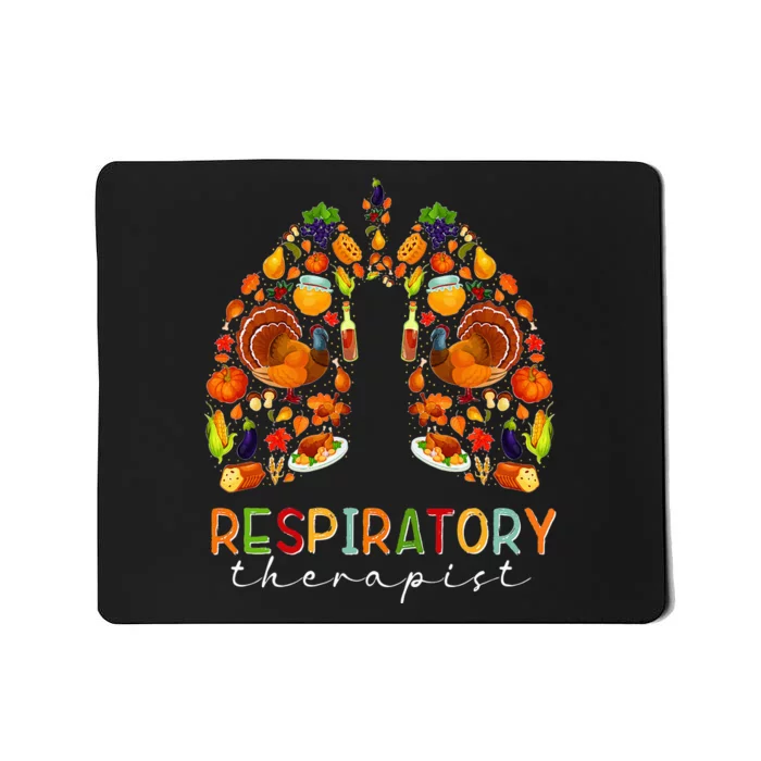 Happy Thanksgiving Respiratory Therapist Turkey Pumpkin Mousepad