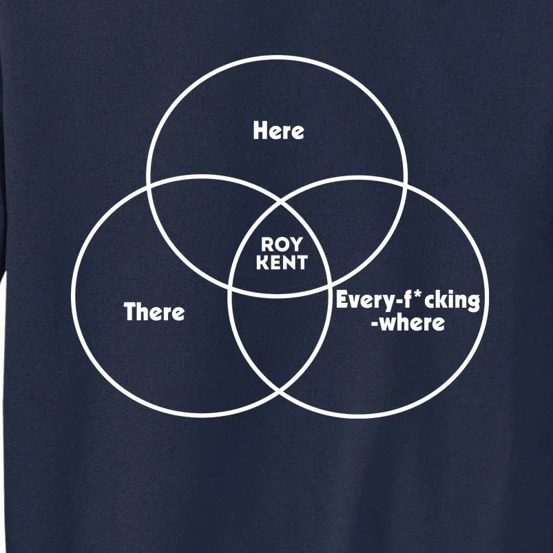 Here There Roy Kent Every Fucking Where Roy Kent Venn Diagram Tall Sweatshirt