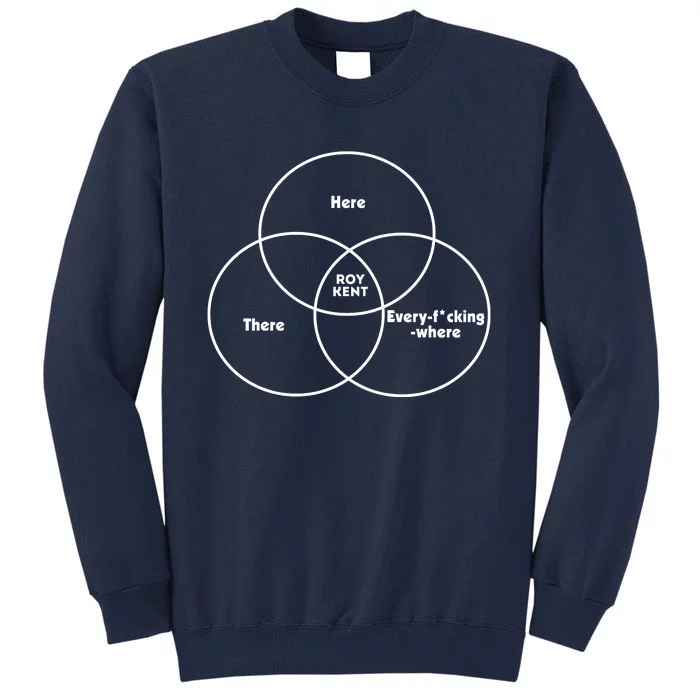 Here There Roy Kent Every Fucking Where Roy Kent Venn Diagram Tall Sweatshirt