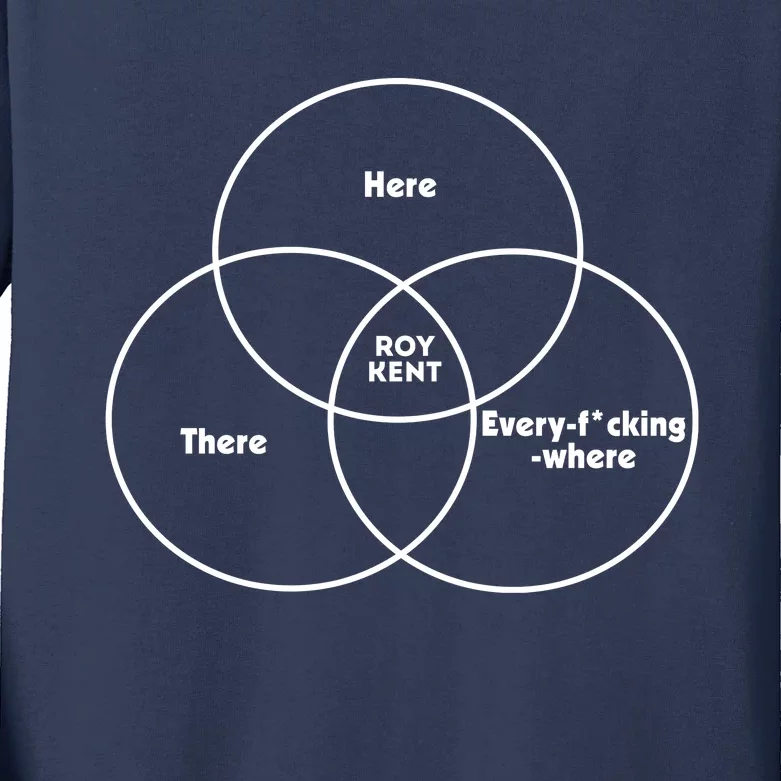 Here There Roy Kent Every Fucking Where Roy Kent Venn Diagram Kids Long Sleeve Shirt