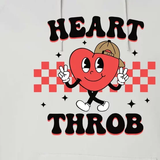 Heart Throb Retro Valentine Performance Fleece Hoodie