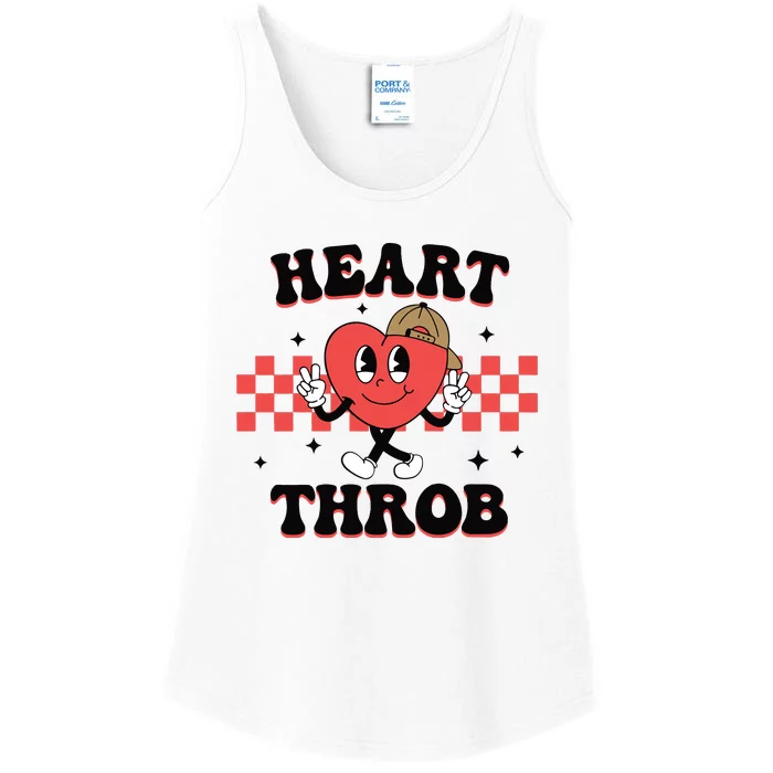 Heart Throb Retro Valentine Ladies Essential Tank