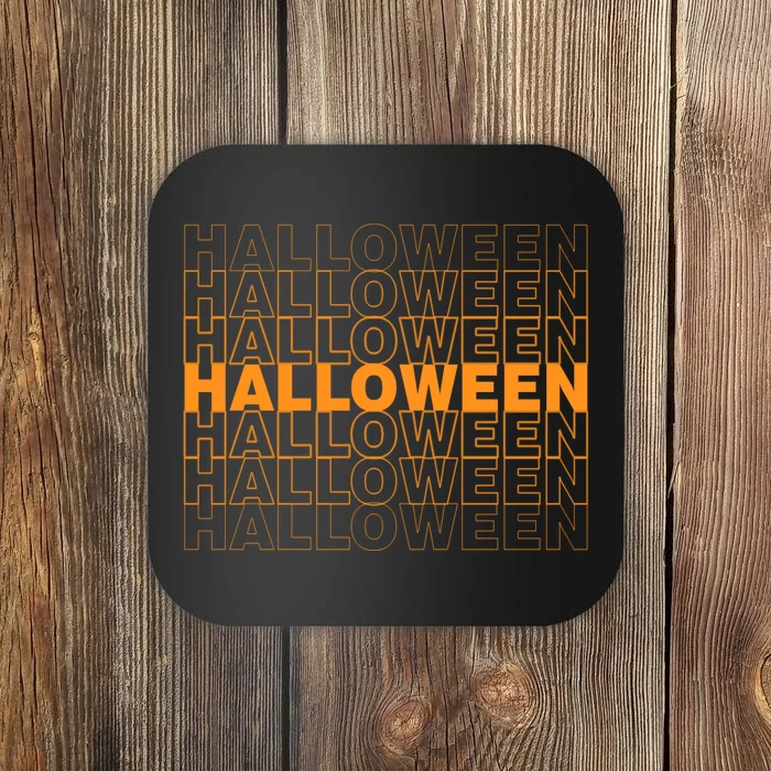 Halloween Text Repeated Coaster