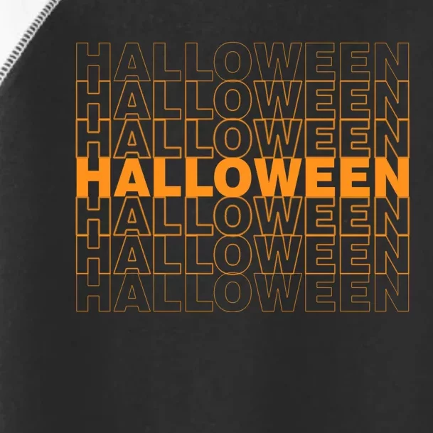 Halloween Text Repeated Toddler Fine Jersey T-Shirt