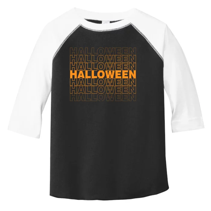 Halloween Text Repeated Toddler Fine Jersey T-Shirt