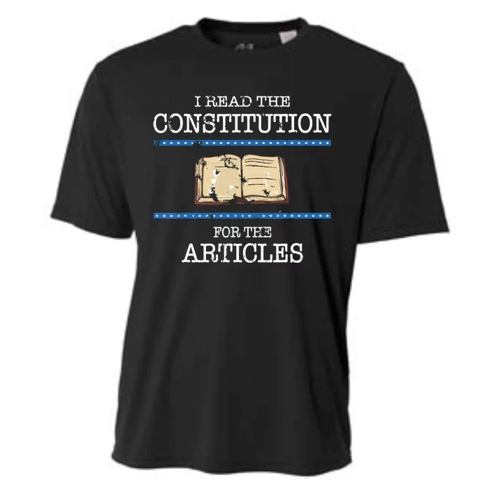 History Teachers Read The Constitution Distressed Funny Cooling Performance Crew T-Shirt