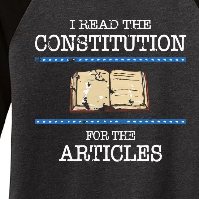 History Teachers Read The Constitution Distressed Funny Women's Tri-Blend 3/4-Sleeve Raglan Shirt