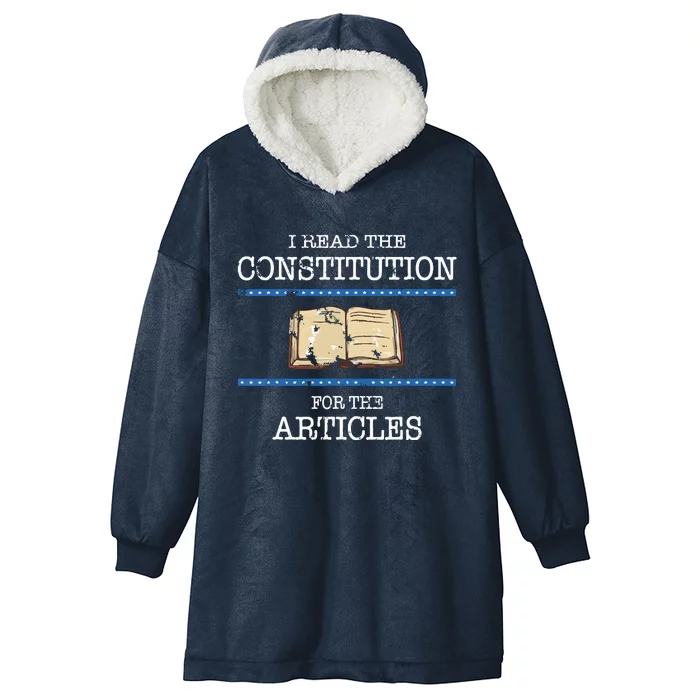 History Teachers Read The Constitution Distressed Funny Hooded Wearable Blanket