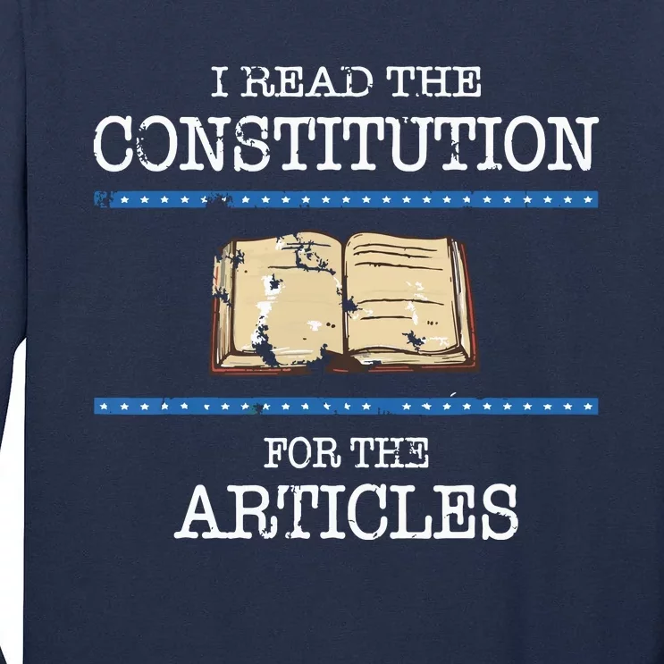 History Teachers Read The Constitution Distressed Funny Tall Long Sleeve T-Shirt