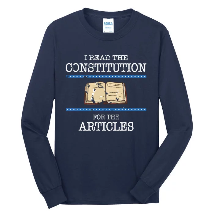 History Teachers Read The Constitution Distressed Funny Tall Long Sleeve T-Shirt