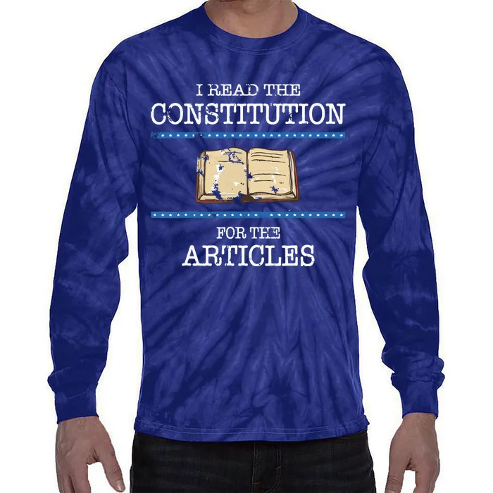 History Teachers Read The Constitution Distressed Funny Tie-Dye Long Sleeve Shirt