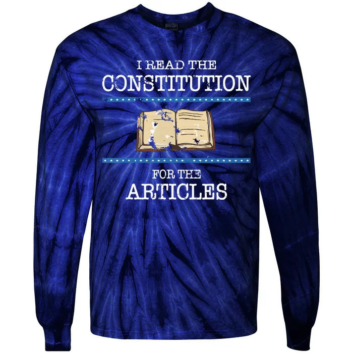 History Teachers Read The Constitution Distressed Funny Tie-Dye Long Sleeve Shirt