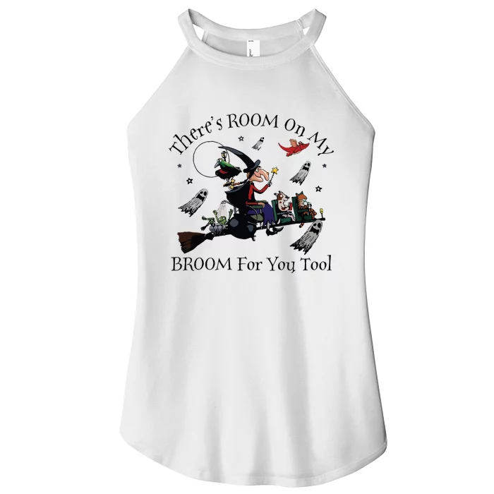 Halloween ThereS Room On My Broom For You Too Teacher Women’s Perfect Tri Rocker Tank