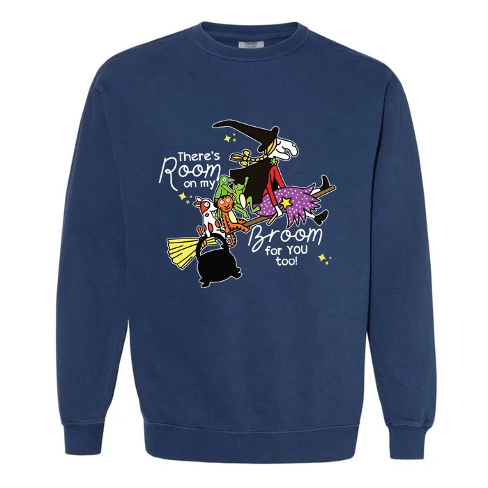 Halloween Theres Room On My Broom For You Too Teacher Garment-Dyed Sweatshirt