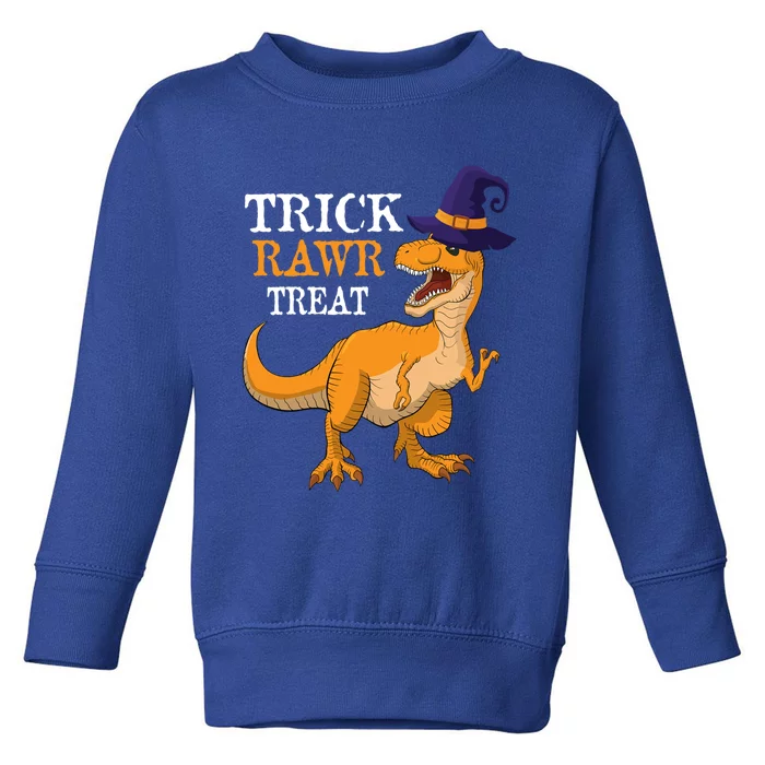 Halloween T Rex Dinosaur Trick Rawr Treat Cute Gift Toddler Sweatshirt