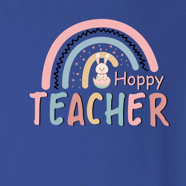 Happy Teacher Rainbow Easter Bunnies Kindergarten Teacher Great Gift Toddler Long Sleeve Shirt