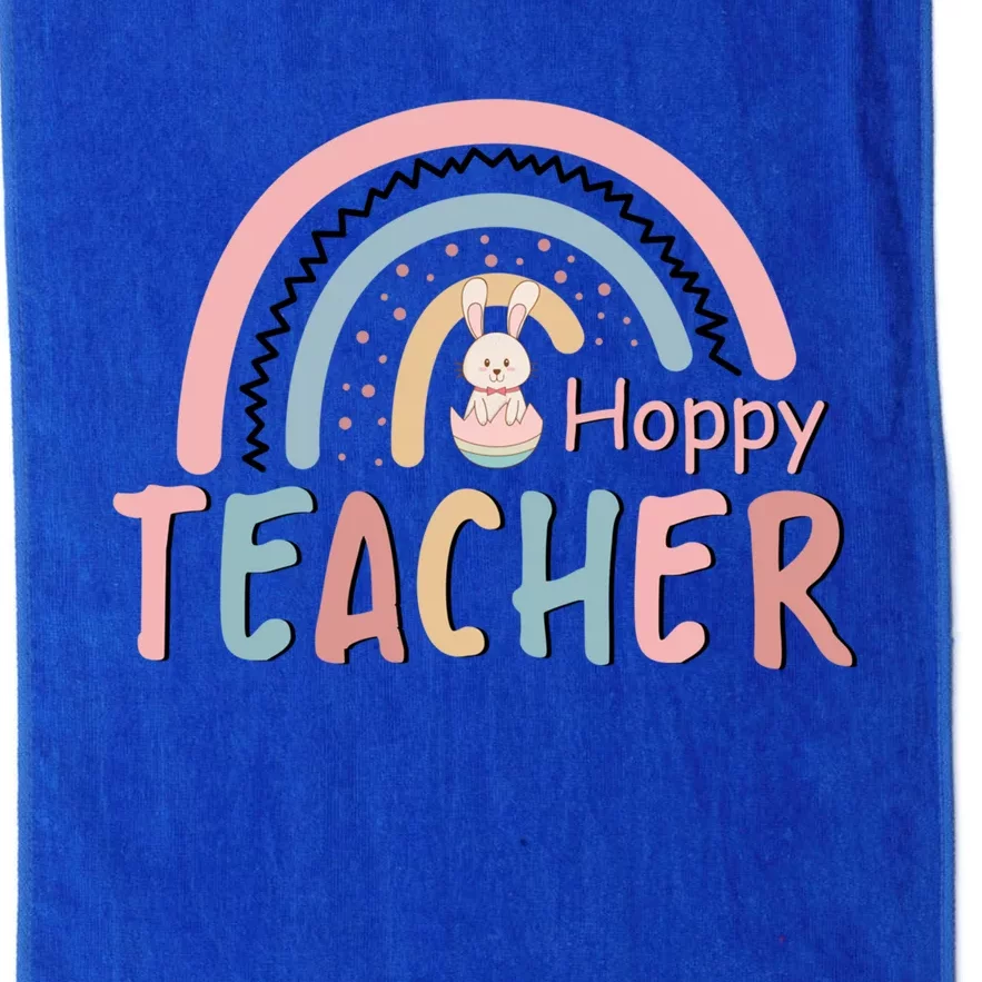 Happy Teacher Rainbow Easter Bunnies Kindergarten Teacher Great Gift Platinum Collection Golf Towel