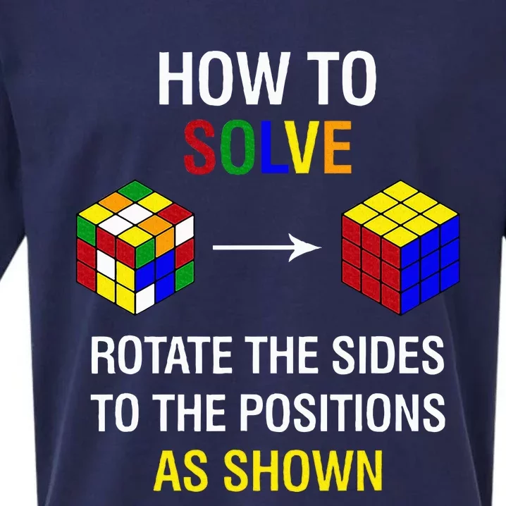 How To Solve Competitive Puzzle Funny Speed Cubing Math Sueded Cloud Jersey T-Shirt