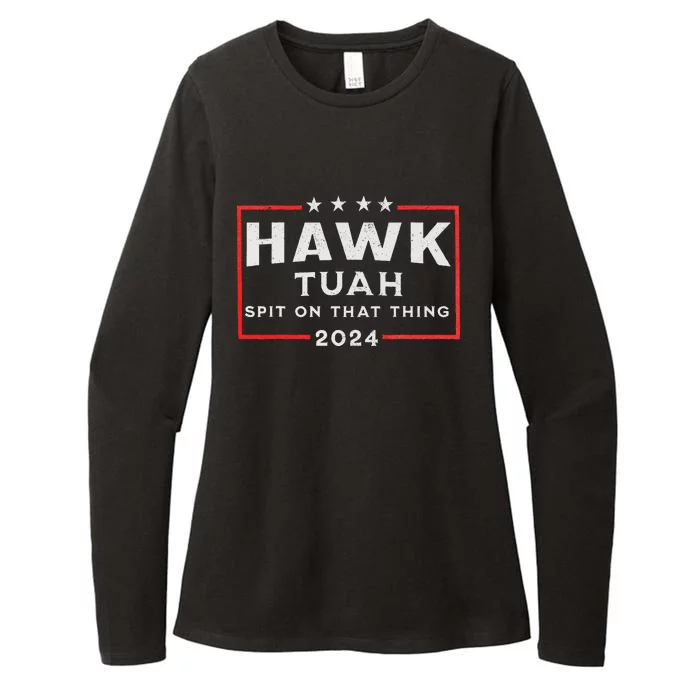 Hawk Tuah Spit On That Thing Womens CVC Long Sleeve Shirt