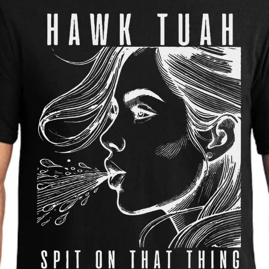 Hawk Tuah Spit On That Thing Funny Viral Interview Girl Pajama Set