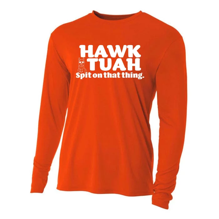 Hawk Tuah Spit On That Thang Cooling Performance Long Sleeve Crew