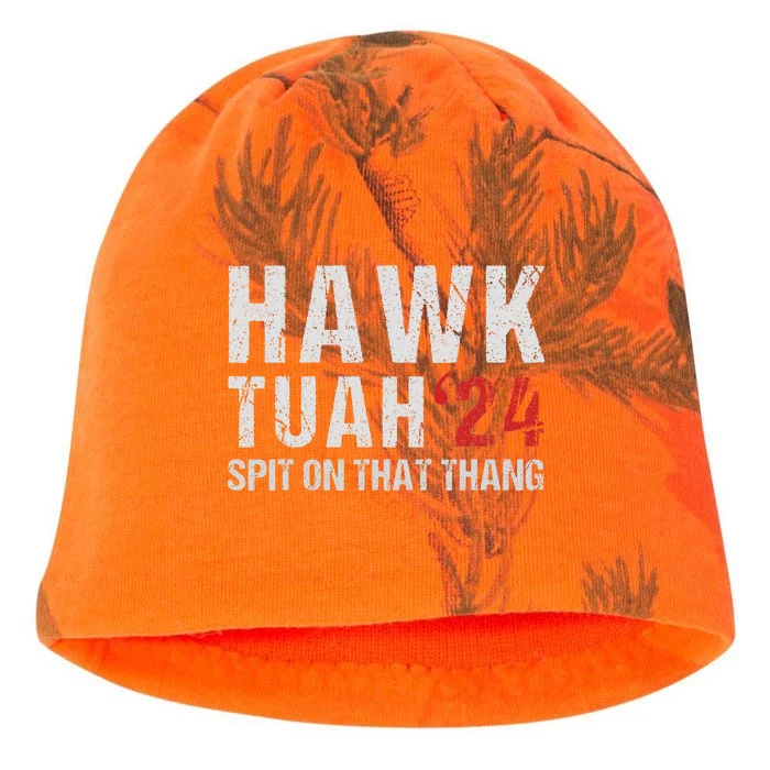 Hawk Tuah Spit On That ThangHawk Tush Funny Hawk Tuah 2024 Kati - Camo Knit Beanie